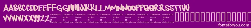 Therebemonsters Font – Pink Fonts on Purple Background