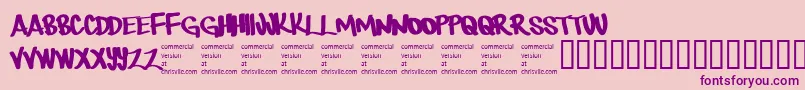 Therebemonsters Font – Purple Fonts on Pink Background