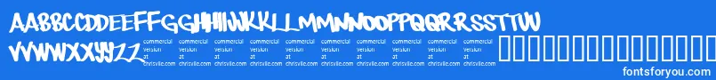 Therebemonsters Font – White Fonts on Blue Background