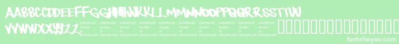 Therebemonsters Font – White Fonts on Green Background