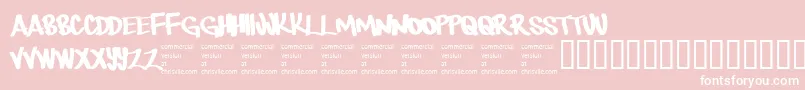 Therebemonsters Font – White Fonts on Pink Background