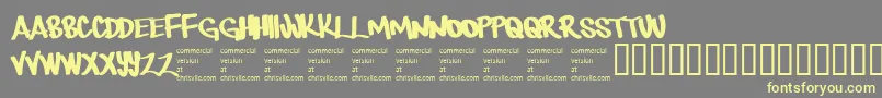 Therebemonsters Font – Yellow Fonts on Gray Background