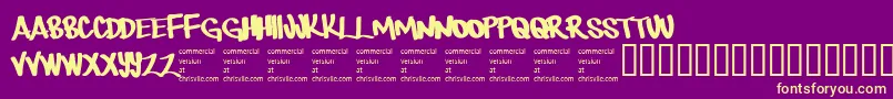 Therebemonsters Font – Yellow Fonts on Purple Background