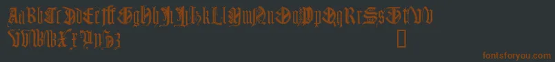 Monugd-fontti – ruskeat fontit mustalla taustalla