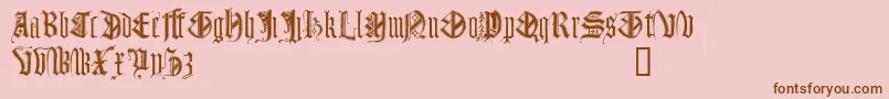 Шрифт Monugd – коричневые шрифты на розовом фоне