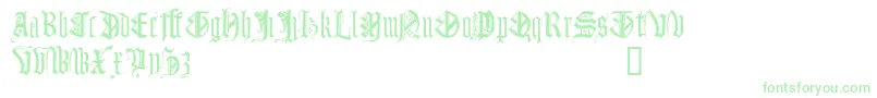 Monugd-Schriftart – Grüne Schriften auf weißem Hintergrund