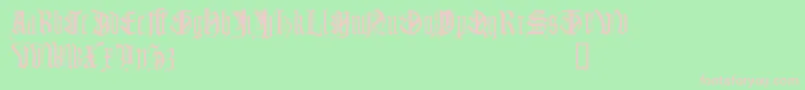 Monugd Font – Pink Fonts on Green Background