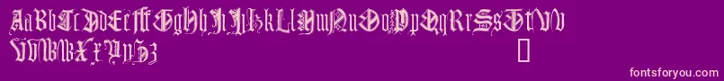 Monugd Font – Pink Fonts on Purple Background