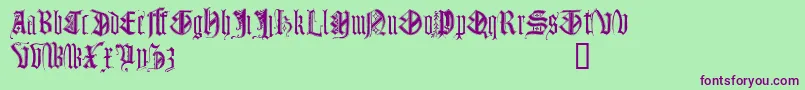 Monugd Font – Purple Fonts on Green Background