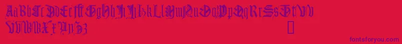 Monugd Font – Purple Fonts on Red Background