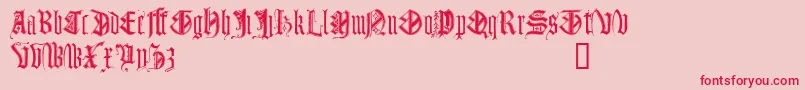 Шрифт Monugd – красные шрифты на розовом фоне