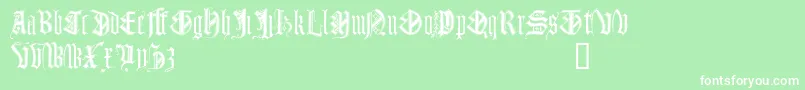 Monugd-fontti – valkoiset fontit vihreällä taustalla