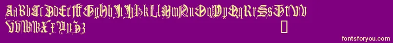 Monugd Font – Yellow Fonts on Purple Background
