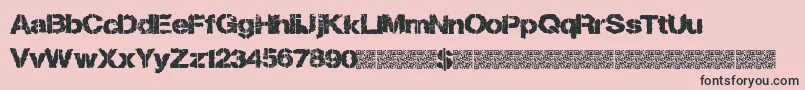 Losttype-Schriftart – Schwarze Schriften auf rosa Hintergrund