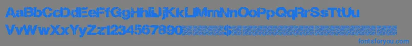 Losttype Font – Blue Fonts on Gray Background