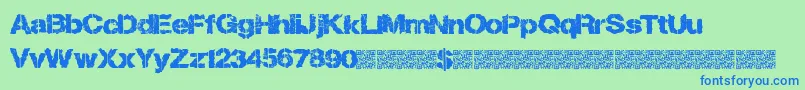 Losttype Font – Blue Fonts on Green Background