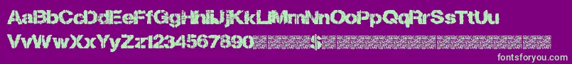 Losttype Font – Green Fonts on Purple Background