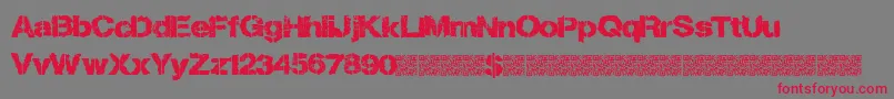 Losttype Font – Red Fonts on Gray Background