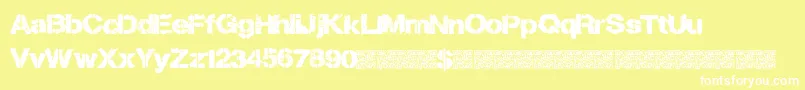 Losttype Font – White Fonts on Yellow Background