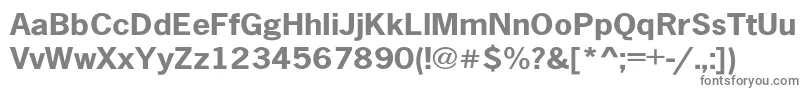 AbellCondensedBoldExtended3-fontti – harmaat kirjasimet valkoisella taustalla
