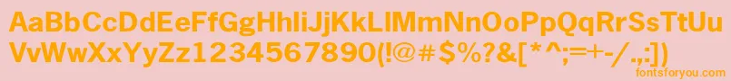 AbellCondensedBoldExtended3 Font – Orange Fonts on Pink Background