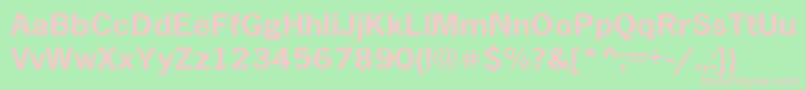 AbellCondensedBoldExtended3-fontti – vaaleanpunaiset fontit vihreällä taustalla