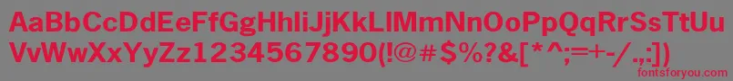 AbellCondensedBoldExtended3 Font – Red Fonts on Gray Background