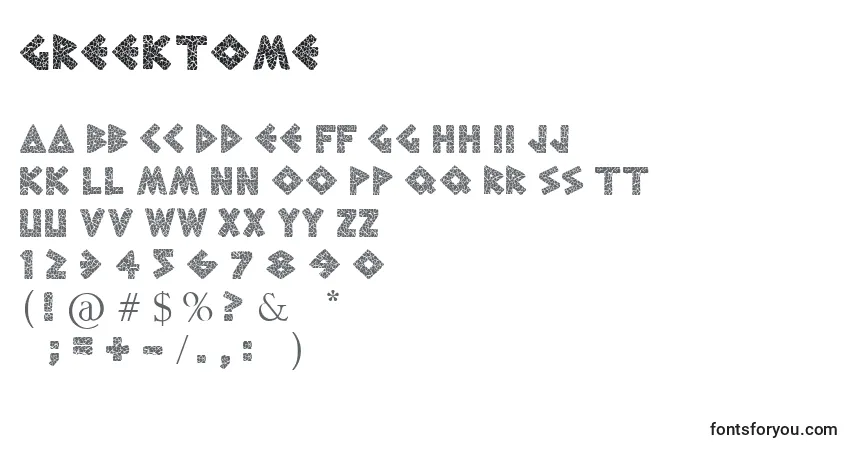 Шрифт GreekToMe – алфавит, цифры, специальные символы