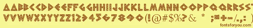 GreekToMe Font – Brown Fonts on Yellow Background