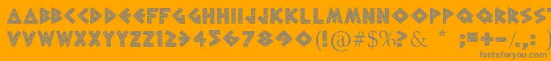GreekToMe Font – Gray Fonts on Orange Background