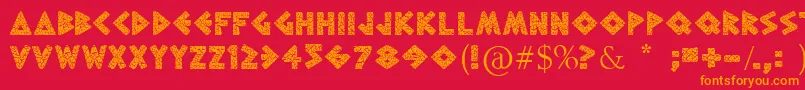 GreekToMe Font – Orange Fonts on Red Background