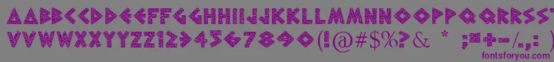 GreekToMe-fontti – violetit fontit harmaalla taustalla