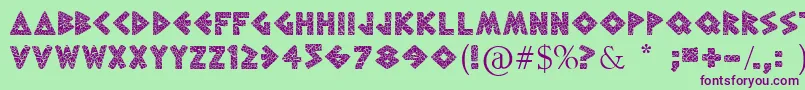 GreekToMe Font – Purple Fonts on Green Background