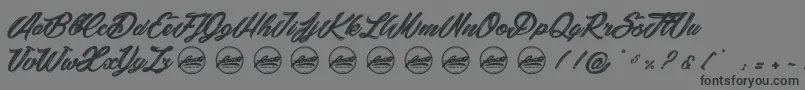 SnowballsCityPersonaluseonly-Schriftart – Schwarze Schriften auf grauem Hintergrund
