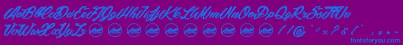 SnowballsCityPersonaluseonly Font – Blue Fonts on Purple Background