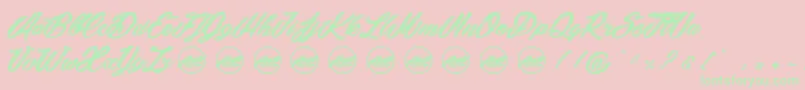 SnowballsCityPersonaluseonly Font – Green Fonts on Pink Background