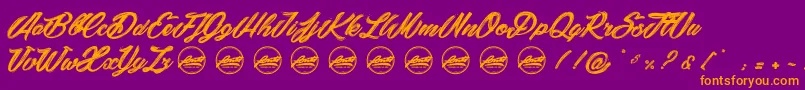 SnowballsCityPersonaluseonly Font – Orange Fonts on Purple Background