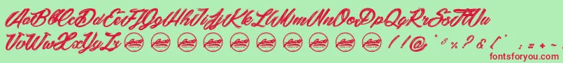 SnowballsCityPersonaluseonly Font – Red Fonts on Green Background