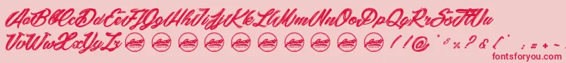 SnowballsCityPersonaluseonly Font – Red Fonts on Pink Background