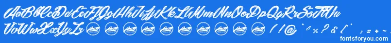 SnowballsCityPersonaluseonly Font – White Fonts on Blue Background