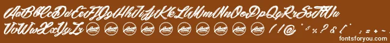 SnowballsCityPersonaluseonly Font – White Fonts on Brown Background