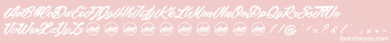 SnowballsCityPersonaluseonly-Schriftart – Weiße Schriften auf rosa Hintergrund