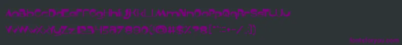 Шрифт GelombangRadio – фиолетовые шрифты на чёрном фоне
