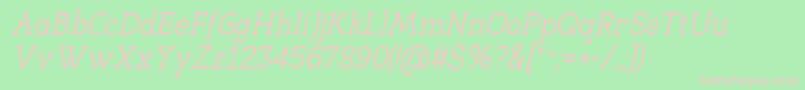 EligibleItalic Font – Pink Fonts on Green Background