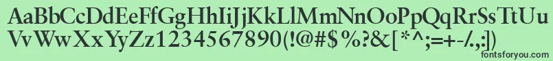 フォントGaramondretrospectivesskBold – 緑の背景に黒い文字