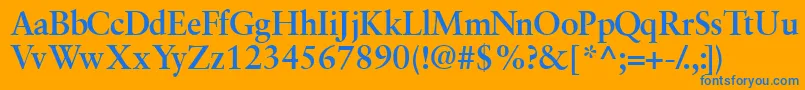 GaramondretrospectivesskBold Font – Blue Fonts on Orange Background