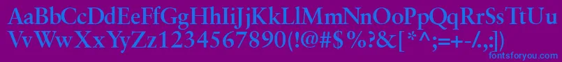 GaramondretrospectivesskBold Font – Blue Fonts on Purple Background