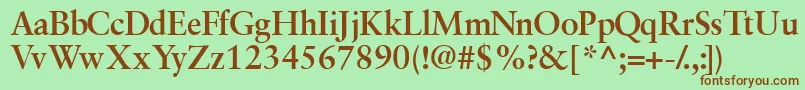 Шрифт GaramondretrospectivesskBold – коричневые шрифты на зелёном фоне