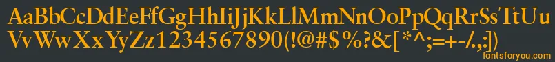 フォントGaramondretrospectivesskBold – 黒い背景にオレンジの文字