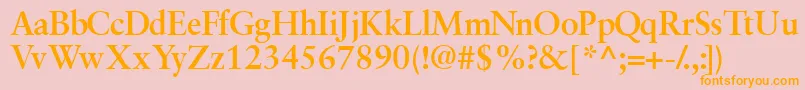 GaramondretrospectivesskBold Font – Orange Fonts on Pink Background